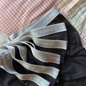 Hanes Men's Black Boxer Briefs‎ Size 2XL 6 pack